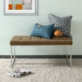 thumbnail image 5 of CorLiving Huntington Wide Chrome Base Rectangular Fabric Bench, 5 of 5