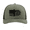 Loden/Black, variant on Mens Embroidered American Flag With Cross Mesh Back Trucker Hat-Heather Grey/Black
