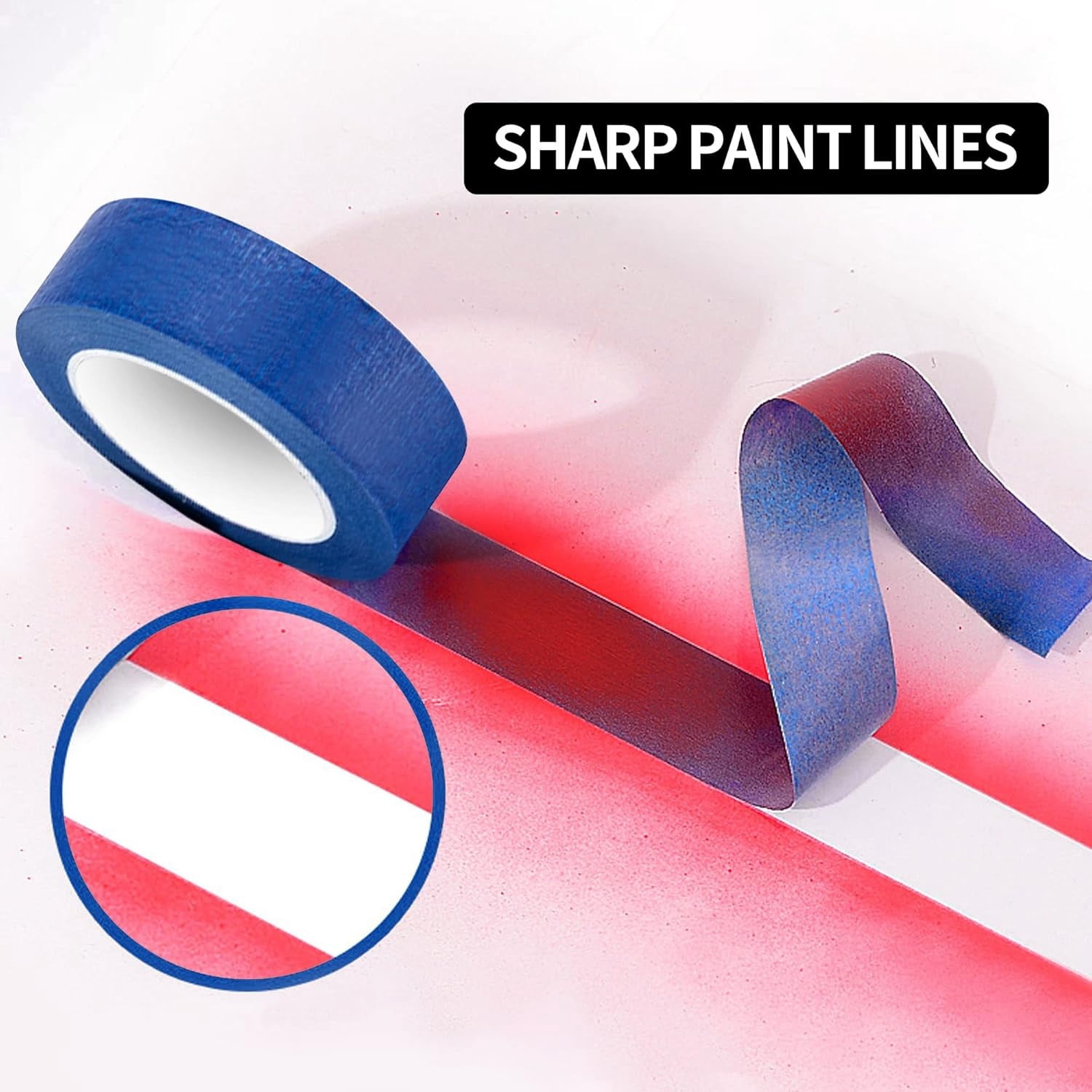 Multi-Surface Painter's Tape, UV Anti Residue Free Blue Tape, Wall Painting Masking Tape with Sharp Lines for Indoor Outdoor Painting, 0.94 inch x 60 Yard, 36 Rolls