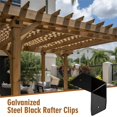 thumbnail image 2 of Paquete de 12 clips negros para vigas de pérgola A, 2 of 5