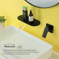 thumbnail image 2 of Boyel Living Waterfall Bathroom Sink Faucet 1- Handle Wall Mount Lavatory Faucet Mixer Tap Solid Brass (with valve) Matte Black, 2 of 7