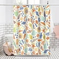 thumbnail image 2 of Ocean Beach Shower Curtain Colorful Coral Reef Starfish Shell Summer Kids Shower Curtain Bathroom Set Waterproof Bath Decoration Accessories Home Decor, 72x84 Inch, 2 of 6
