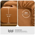 thumbnail image 5 of MooMee 100% Washed Cotton Sheet Set Full Linen Like Textured Breathable Durable Soft Comfy 4pcs (Burnt Orange), 5 of 6