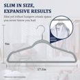 thumbnail image 6 of Clothes Hangers 50 Pack Plastic Hangers Space Saving, 17.5 Inches Wide Durable Coat Hanger, Non Slip, 360 Rotating Hook, Gray, 6 of 7