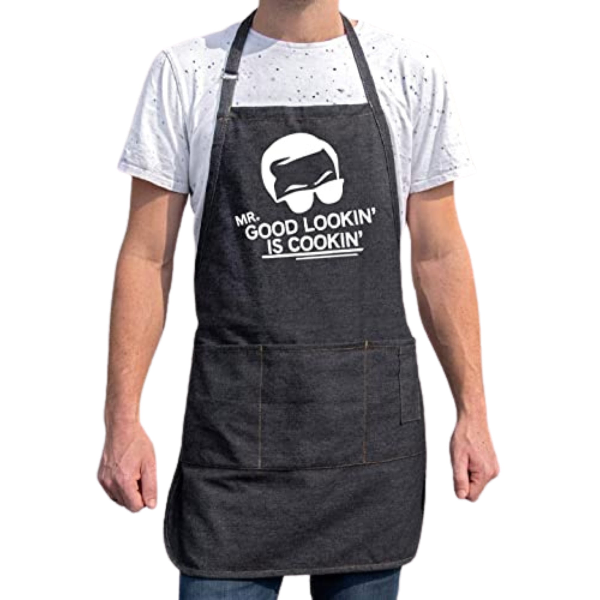 ApronMen, Funny Aprons For Men - Mr. Good Looking Is Cooking - 100% ...