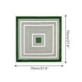 thumbnail image 3 of INSPIRE CHIC Women Striped 27.6" Square Scarf, Contrast Color Satin Neckerchief Head Wrap Bandanas Neck Scarves 27.6x27.6"(LxW) Dark Green, 3 of 6