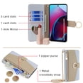 thumbnail image 2 of Dteck Wallet Case for Motorola Moto G Pure,Luxury Bag Design,Zipper Purse Pouch Cover PU Leather Mirror Flip Case with Card Holder Long Shoulder Strap for Moto G Pure/G Power 2022,Blue, 2 of 5
