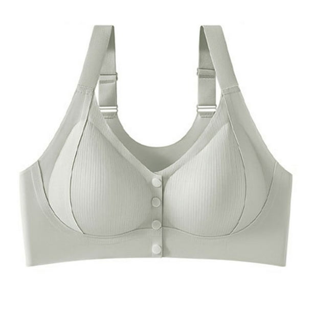 HongQid Women's Bra Seamless Stretch Wireless Front Closure Comfort Bra