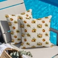 thumbnail image 6 of Sunflower Pumpkin Throw Pillow Cover Plant Flower Yellow Linen Texture Cotton Linen Cushion Cover Throw Pillow Case with Invisible Zipper for Couch Sofa Bed Chair Car 16x16 Inch, 6 of 14