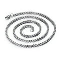 thumbnail image 5 of Round Box Chain Stainless Steel Necklace Silver Men Women Link Jewelry 16"-32", 5 of 8