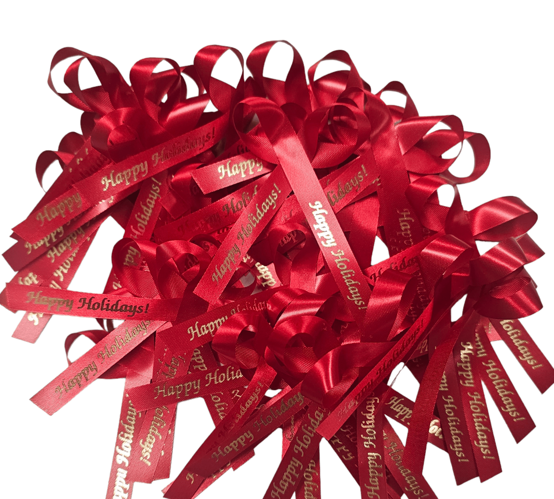 Personalized Ribbons Baby Bridal Shower Wedding Favors Custom Made Red Satin Bows