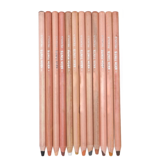 Colored Pencils, 12 Colors Anti Cracking Portrait Pastel Pencils With Pencil Sharpener For Sketching