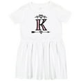 thumbnail image 3 of Inktastic Letter K Monogram Tribal Arrow Girls Toddler Dress, 3 of 5