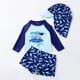 thumbnail image 1 of Traje de baño dividido para niños, manga larga, protector solar, estampado de tiburón, traje de baño para niños, cómodo traje de baño de alta elasticidad, 1 of 6