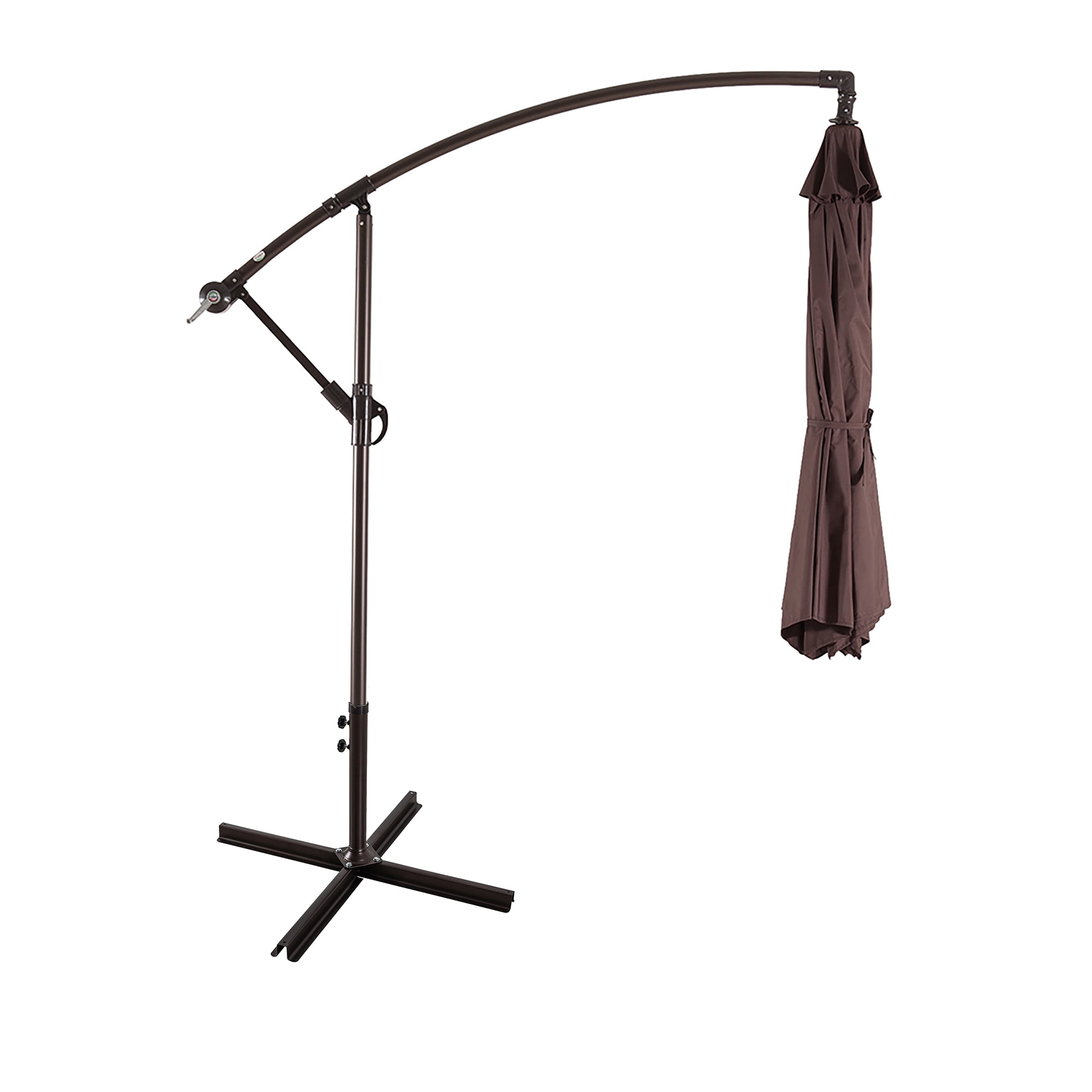 GARDEN 10 Ft Offset Cantilever Umbrellas for Patio Outdoor Shade, Coffee