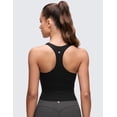 thumbnail image 2 of CRZ YOGA Butterluxe Racerback Wireless Padded Yoga Longline Sports Bra for Women V Neck Crop Tank Tops, 2 of 6