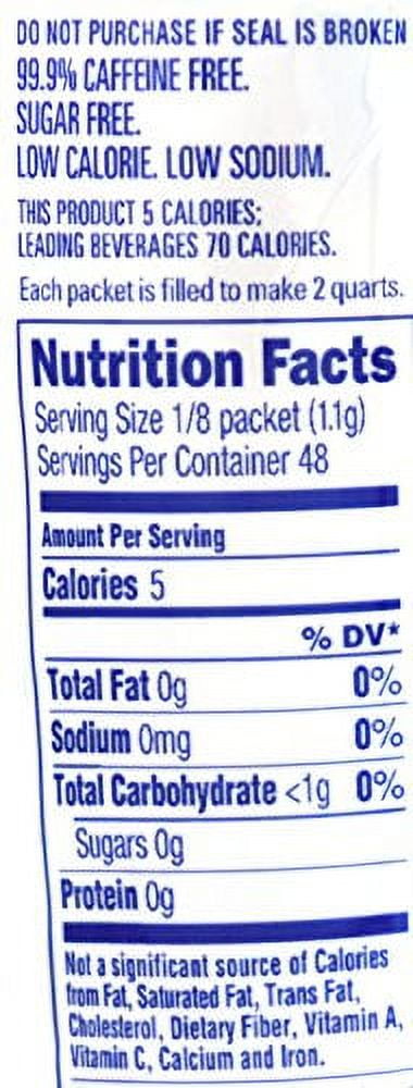 Crystal Light Lemon Decaf Iced Tea Natural Flavor Drink Mix, 12-Quart Canister (Pack of 4)