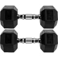 thumbnail image 1 of Signature Fitness Rubber Encased Hex Dumbbell  Multiple Sizes, 1 of 6