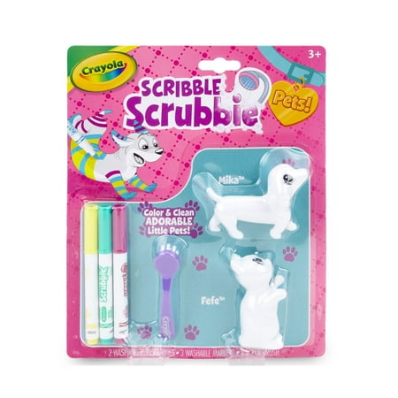 Crayola Scribble Scrubbie Pets 2-Pack, Toys, School Supplies, Kids Playset Child Ages 3+