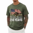 thumbnail image 5 of Puliio Mens Usa 250Th Anniversary T-Shirt Celebrating 1776-2026 Patriotic American Flag Graphic Tee 250 Years Together Commemorative Apparel For Men（Army Green,L), 5 of 5