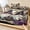 Beige,Oatmeal,Charcoal,Pumpkin, variant on King Size Fitted Sheet Set - Halloween 3 Piece Bedding Sets 16" Deep Pocket Fitted Sheet with 2 Pillowcases, Fall Spooky Gnomes Pumpkin Floral Bats Purple Brushed Microfiber Hotel Luxury Bed Sheets