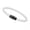 3 - Locking Magnetic Black, variant on Unisex Men's Genuine Leather Stainless Steel Magnetic Clasp Bracelet White-17 - Bullet Matte Magnetic Silver