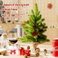 thumbnail image 2 of O'force 20" Tabletop PE Christmas Tree Holiday Decor w/ Pine Cones & Red Berries, 2 of 7
