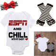 thumbnail image 2 of Newborn Baby Girls  Romper Bodysuit Tops Headband Summer Clothes, 2 of 5