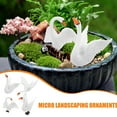 thumbnail image 4 of FENGGUIQU White Swan Statue Decor Set, 8Pcs Plastic Swan Sculptures for Micro Landscaping and Home Garden Decoration, 4 of 6