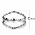 thumbnail image 3 of Rings for Women Silver 316L Stainless Steel DA264 - AAA Grade Cubic Zirconia in Clear, 3 of 6