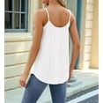 thumbnail image 6 of Dycnvjo Women'S Tank Tops Sleeveless Summer Top Spaghetti Strap Spring Shirt Loose Fit Beach Vacation 2025 Casual White L, 6 of 7