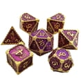 thumbnail image 1 of 7 piezas de dados poliédricos, accesorios de múltiples caras, de dados, accesorios, s familiares, suministros para fiestas, dados Púrpura Dorado Macarena dados poliédricos, 1 of 5
