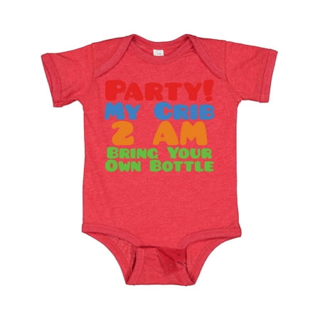 

Inktastic Party at My Crib Gift Baby Boy or Baby Girl Bodysuit