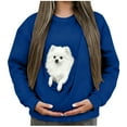thumbnail image 4 of Kilaqueen Women's Pet Pouch Sweatshirt Kangaroo Pocket Long Sleeve Solid Color Pullover Tops for Small Dogs and Cats, Puppy Kitten Dog Holder, 4 of 6