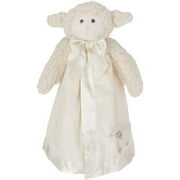 Bearington Baby Lamby Snuggler, White Lamb Plush Stuffed Animal Security Blanket, Lovey 15"