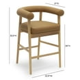 thumbnail image 6 of Spara Cognac Vegan Leather Counter Stool, 6 of 6