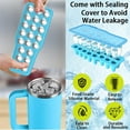 thumbnail image 3 of Silicone Small Ice Cube Trays with Lid Reusable Durable Cup Shaped Slow Melting Convenient for Freezer Beverages, 3 of 3