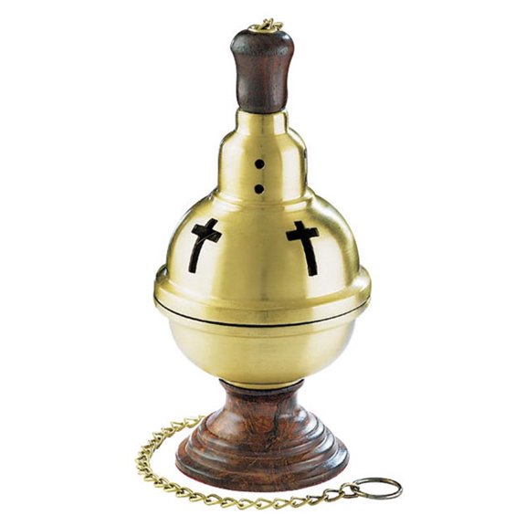 CENSER ON WOOD BASE