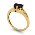thumbnail image 2 of 1 ct Heart Cut Natural Onyx Solitaire Engagement Ring for Women in 18K Yellow Gold, 2 of 5