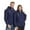 #377-Blue, variant on Men & Women Heated Jacket 8-Zone USB Smart Temperature Control Detachable Hood Thermal Winter Coat Windproof