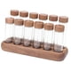 thumbnail image 5 of Tubo para almacenar granos de café, dosis única, tubo de vidrio, soporte de madera, tapa hermética. 6 cortos y 6 largos, 5 of 9