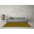 thumbnail image 3 of Ahgly Company Machine Washable Indoor Rectangle Oriental Yellow Modern Area Rugs, 7' x 10', 3 of 4