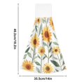 thumbnail image 6 of Yayeee Kitchen Hanging Hand Towels Set of 2 with Loop Bathroom Absorbent Tie Towel, Sunflowers and Leaves Pattern, 6 of 7
