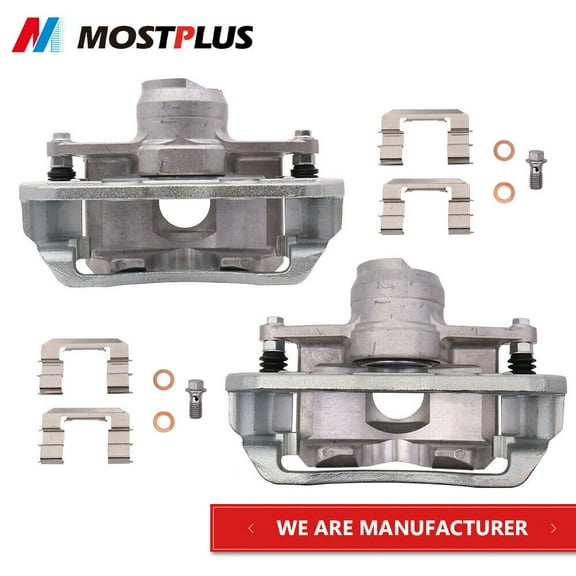MOSTPLUS Set(2) Front Disc Brake Caliper w/ Bracket for 2008-2011 Ford Focus Left & Right