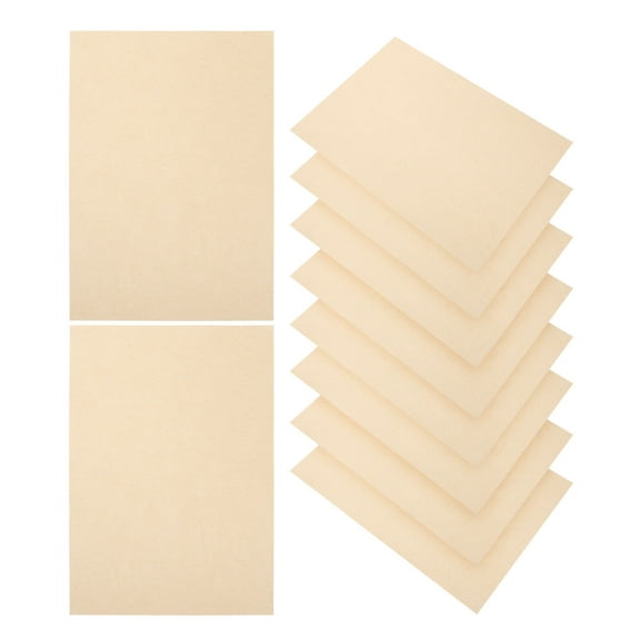 SOPOTUTU 10Pcs Handmade Paper Sheets Vintage Writing Paper for Craft Enthusiasts Beige Map