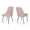 Gun Metal, variant on Bellamy Studio Contemporary 35.25" Fabric Dining Chairs, Set of 2, Pink, Gray
