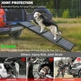 thumbnail image 3 of Dog Ramp for Car, 71" Long & 17.3" Wide Portable Dog Ramps for Large Dogs with Non-Slip Rug Surface Dog Car Ramp for SUV Car & Truck, Folding Dog Ramp Up to 250LBS, 3 of 7