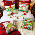 thumbnail image 5 of 4 Pcs Cojines Fundas Navideñas Decoracion 45x45cm Almohada Grinch Lab.G,  Verde, 5 of 5