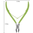 thumbnail image 2 of Coupe-cuticules Professionnel Temogu en Acier Inoxydable avec Lames de Mâchoire Tranchantes, Coupe-Cuticules, Pousse-Cuticules, Outils de Manucure avec Double Ressort pour Enlever les Cuticules des Ongles (Vert), 2 of 4