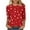 Red, variant on Womens 3/4 Sleeve Crew Neck T-Shirts Valentina's Day Spring Shirts Love Heart Graphic Tee Tops